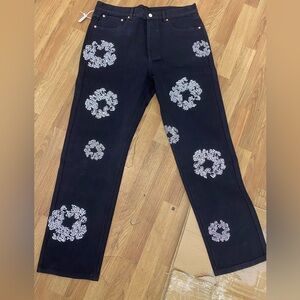 Denim Tears Black w Crystal Embellishment Jeans Sz 32 & 36